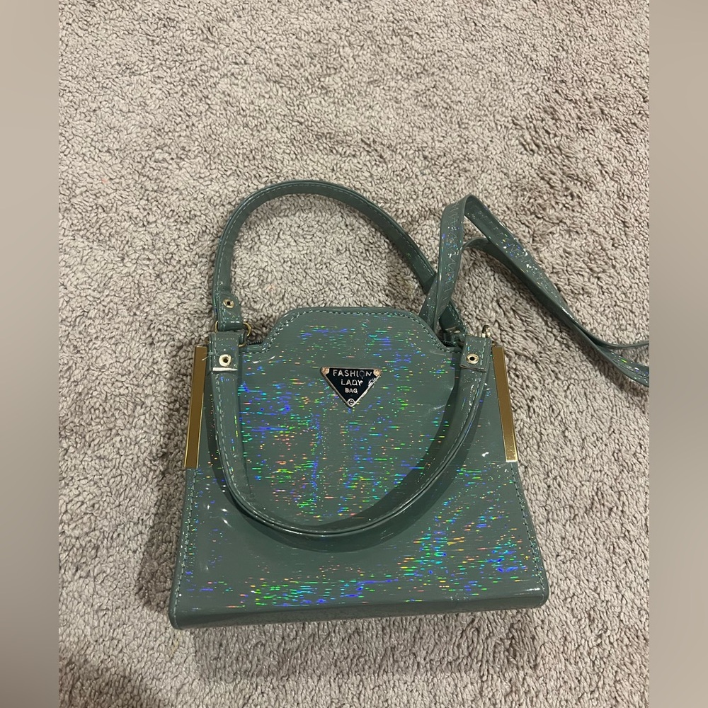 Holographic Green Handbag